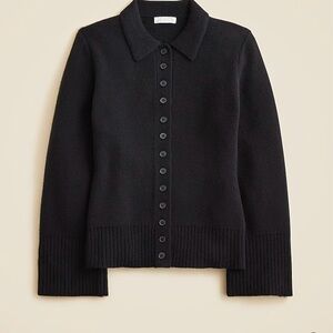 Black Button-Up Women's Sweater